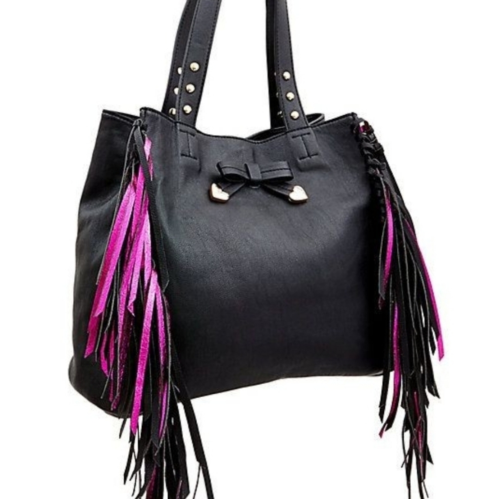 Betsey Johnson Fringe Tote Purse